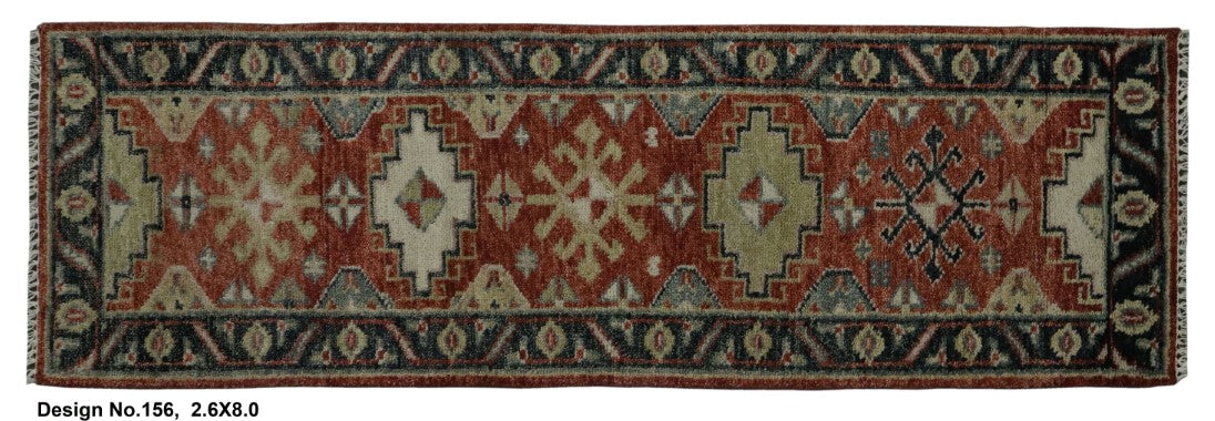 Hand knotted Indian Modern Rug 2'6" x 8'0"